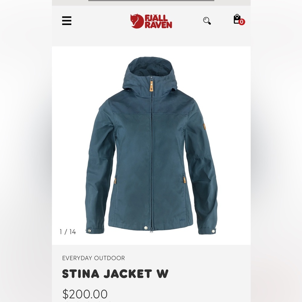Fjallraven stina Jacket. NWT